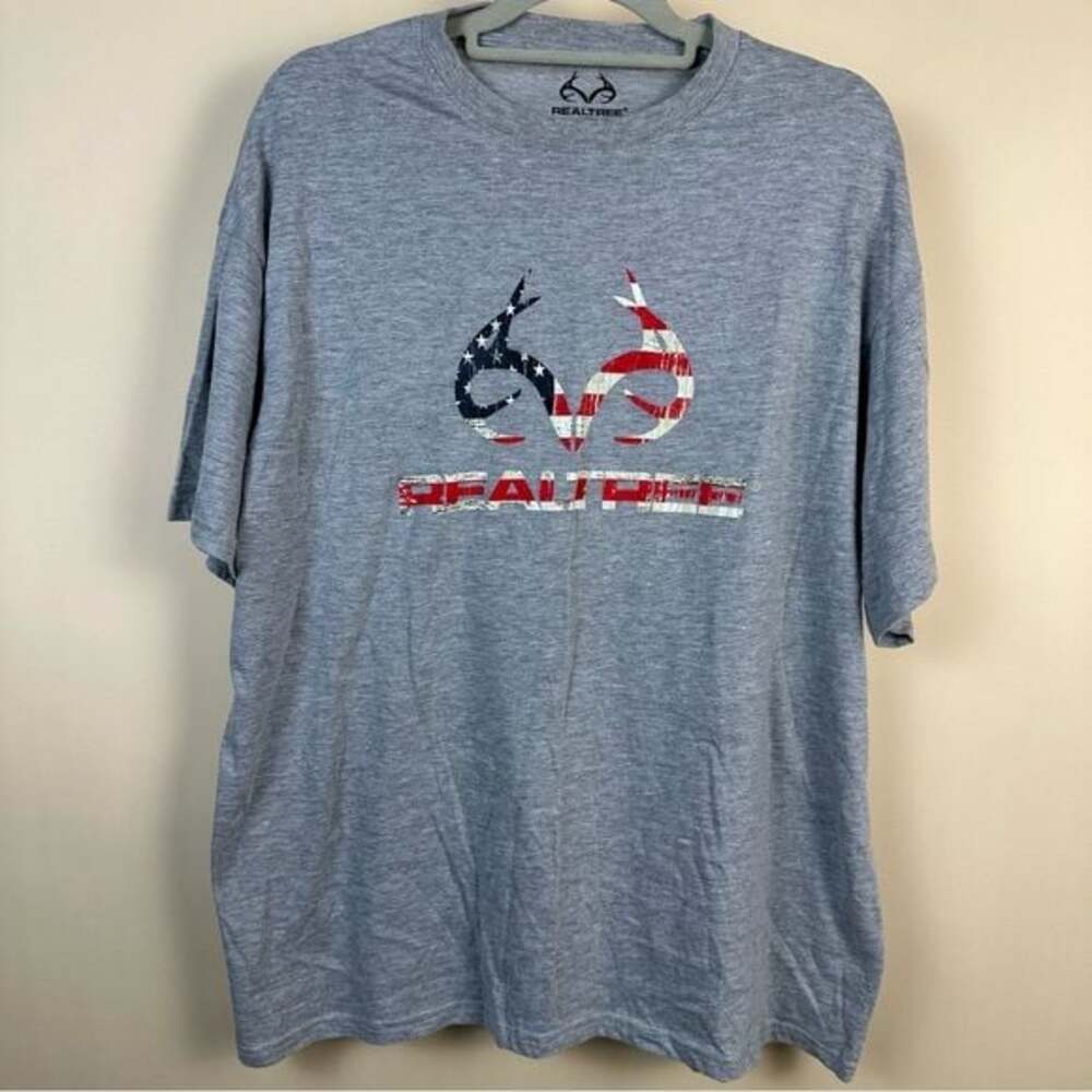 Realtree Patriotic Antlers Men’s T-Shirt, Size XL